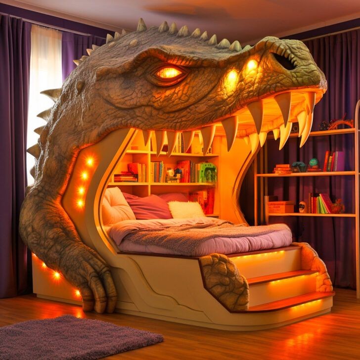 Themed Furniture for a Dino Roar Effect