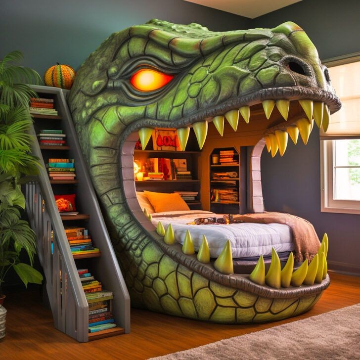 T-Rex Bunk Beds: A Sleepover Sensation