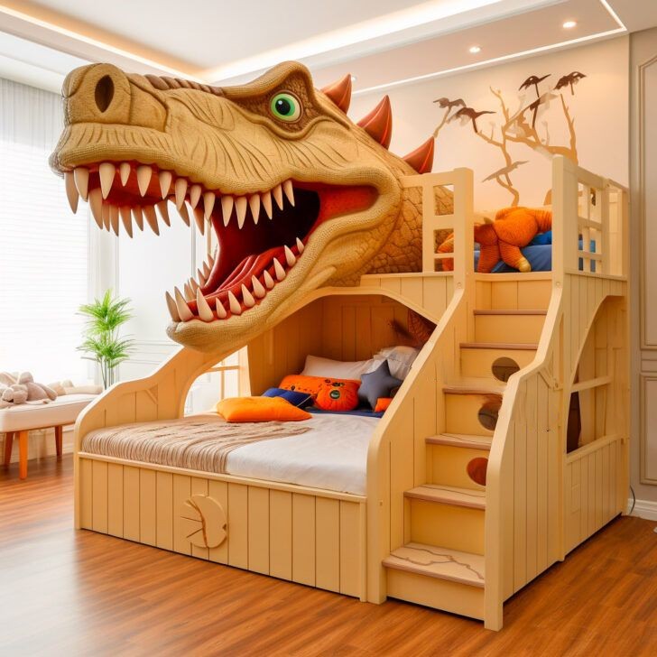 Unveiling Dinosaur-Shaped Bunk Beds