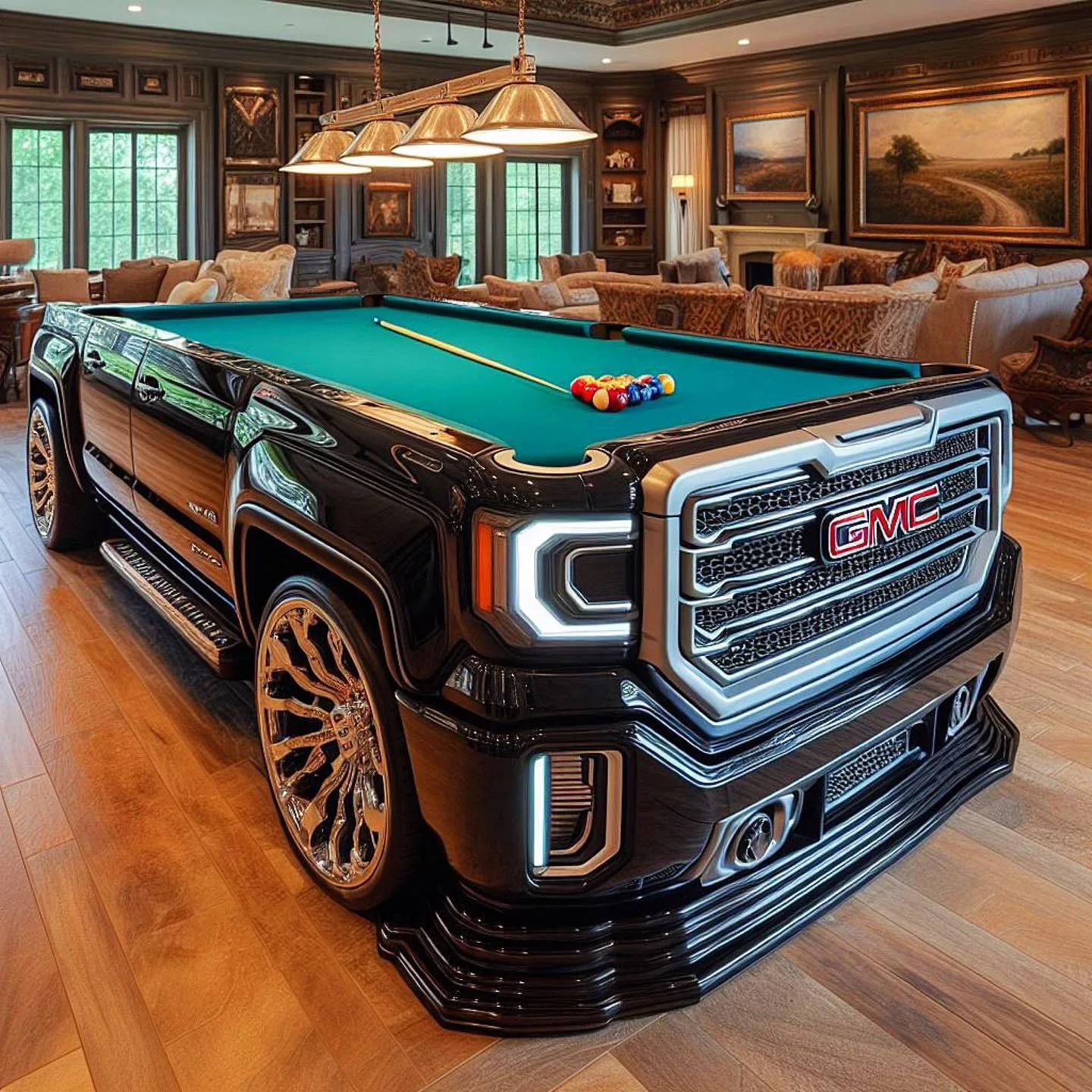 GMC Inspired Pool Table: Luxury Fusion of Car Design