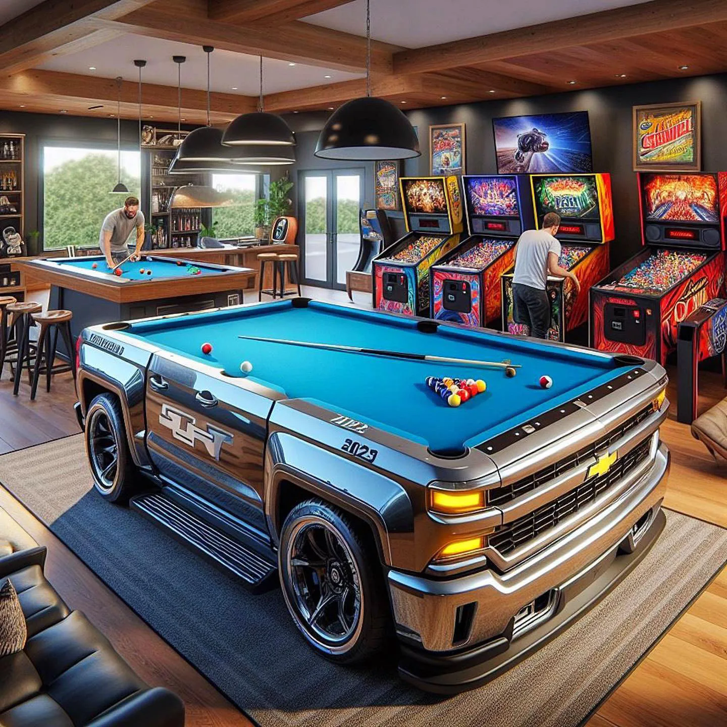 Unique design features of GMC inspired pool tables