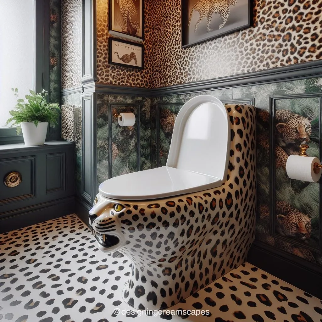 Experience Luxury in the Wild: Panther-Shaped Toilet Brings Elegance to Your Bathroom