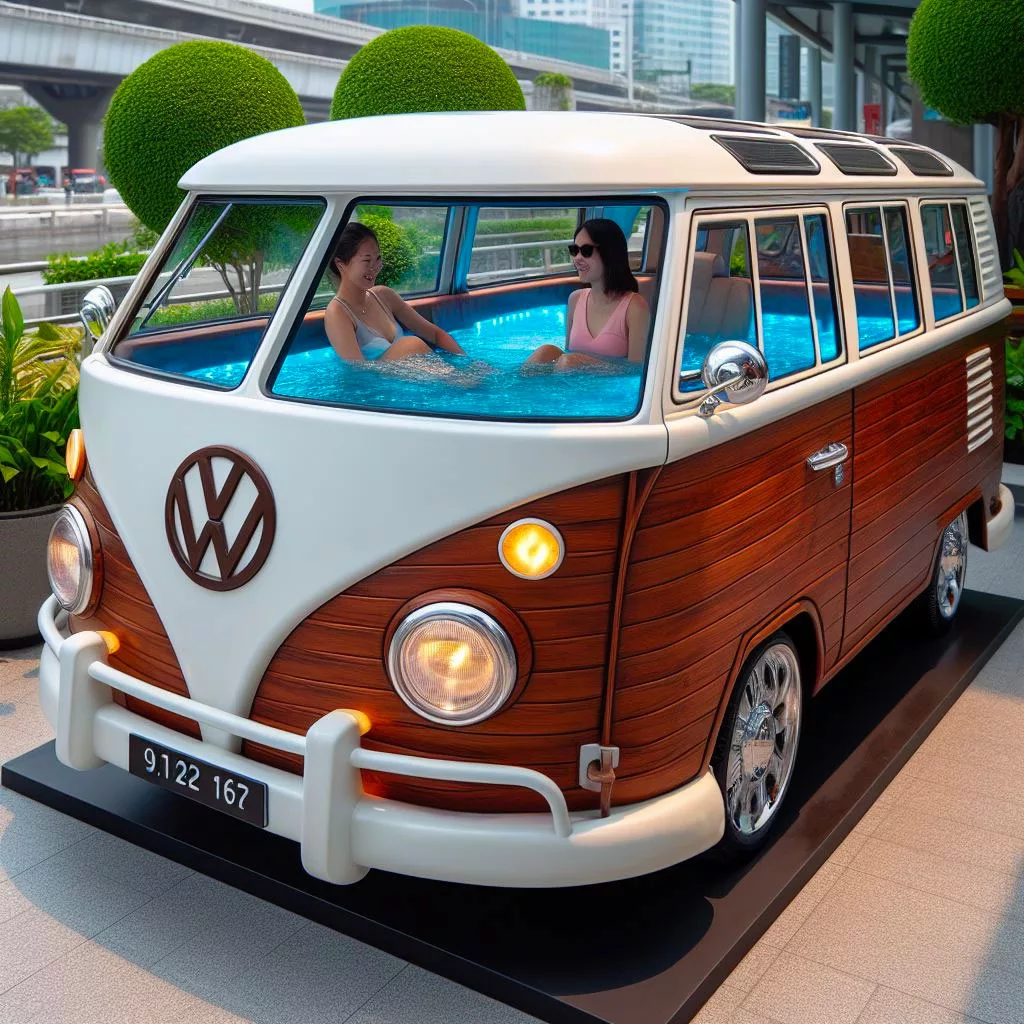 Nostalgic Volkswagen Bus Shaped Furniture