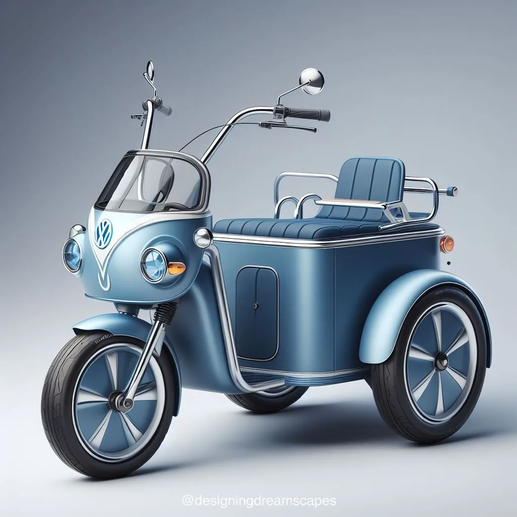 Cruise in Style: Volkswagen Inspired Three-Wheeled Vehicle - Innovation Meets Iconic Design