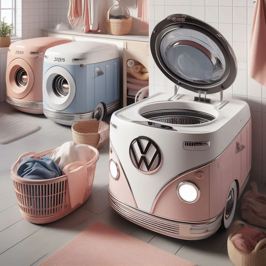 Volkswagen-Inspired Washing Machines: Reviving Retro Vibes in Laundry