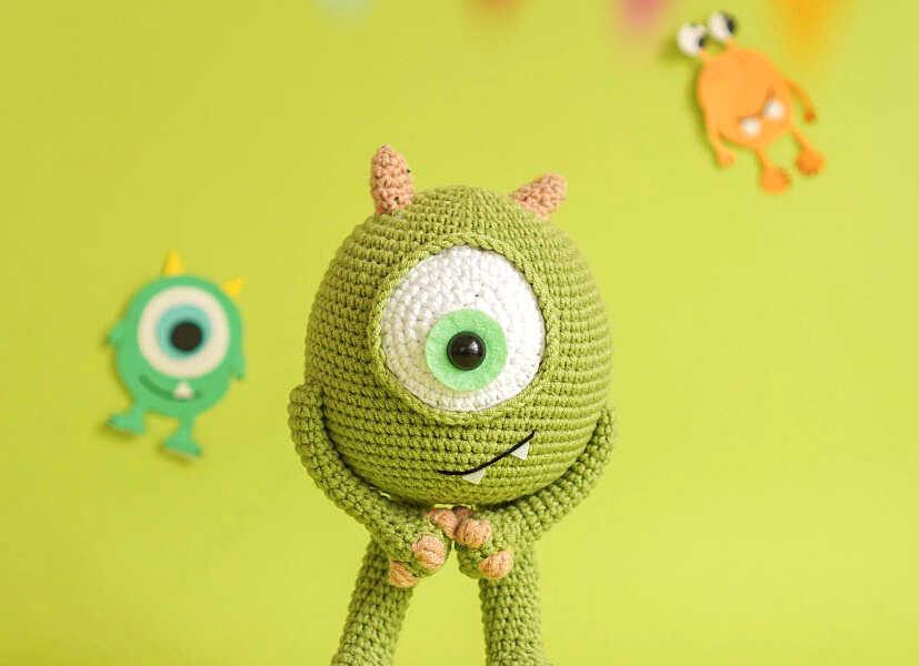 Mike the Monster Amigurumi Free Pattern