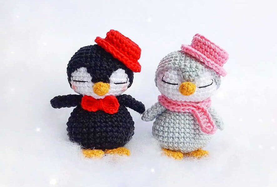 Amigurumi Mr. and Mrs. Penguin Crochet Free Pattern