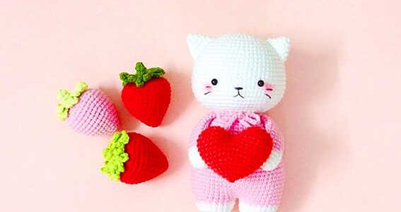 Amigurumi Valentine Cat Crochet Free Pattern